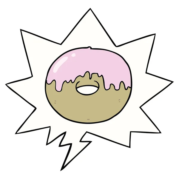 卡通甜甜圈和语音气泡 — 图库矢量图片
