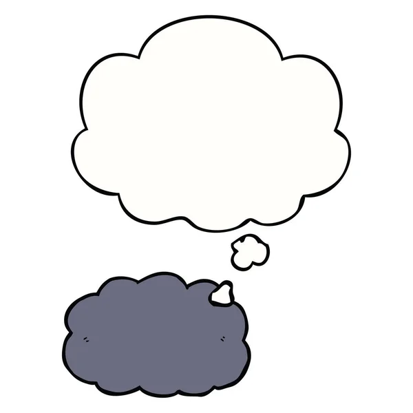 Cartoon cloud and thought bubble — Stock Vector