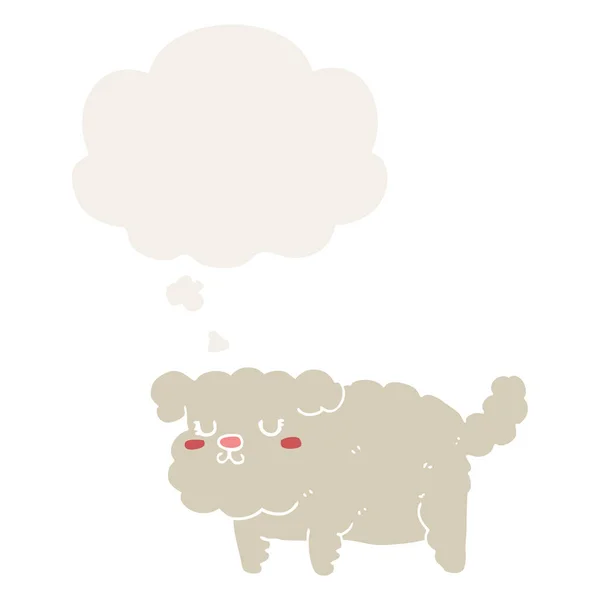Мультяшний собака і мислення бульбашки в ретро-стилі — стоковий вектор