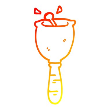 sıcak degrade çizgi çizim karikatür zil çan