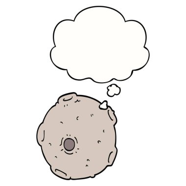 karikatür ay ve düşünce balonu