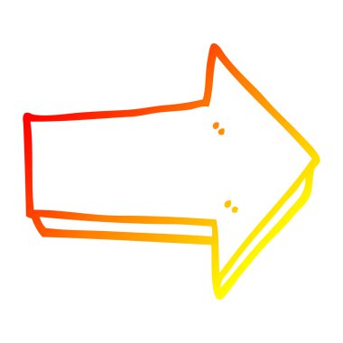 sıcak degrade çizgi çizim karikatür ok