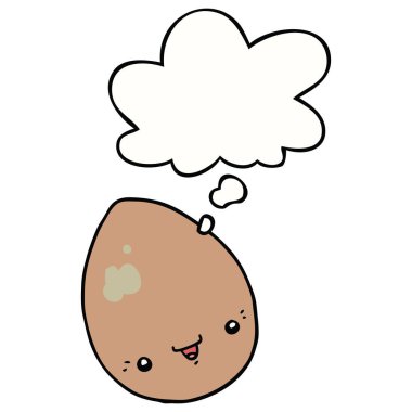 karikatür yumurta ve düşünce balonu