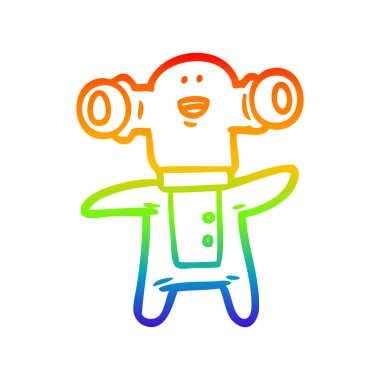 gökkuşağı gradyan çizgi çizim dostu karikatür yabancı