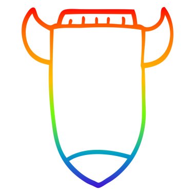 gökkuşağı gradyan çizgi çizim karikatür uzay roket