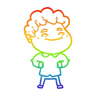 adam degrade karikatür gökkuşağı çizgi çizim