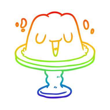 gökkuşağı gradyan çizgi plaka sallanan jöle çizim