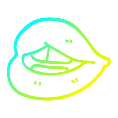 soğuk degrade çizgi çizim karikatür mor dudaklar