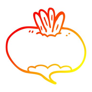 sıcak degrade çizgi çizim karikatür şalgam