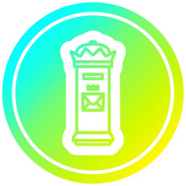 Soğuk degrade spektrumda İngiliz posta kutusu dairesel