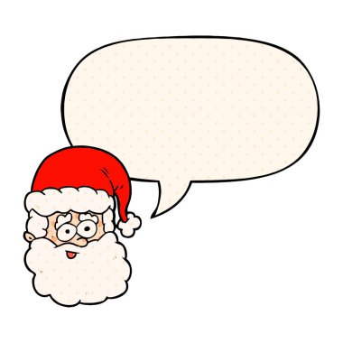 çizgi film noel baba ve çizgi roman tarzında konuşma balonu