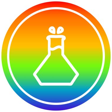 gökkuşağı spektrumunda bilim deneyi dairesel