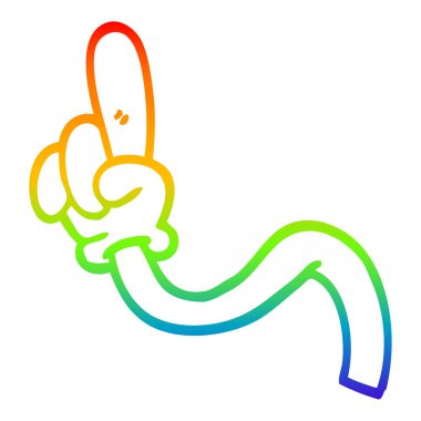 gökkuşağı gradyan çizgi çizim karikatür el hareketleri