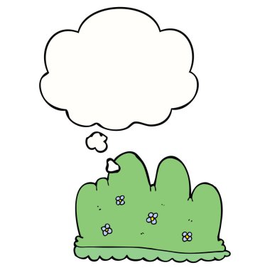 karikatür çit ve düşünce balonu