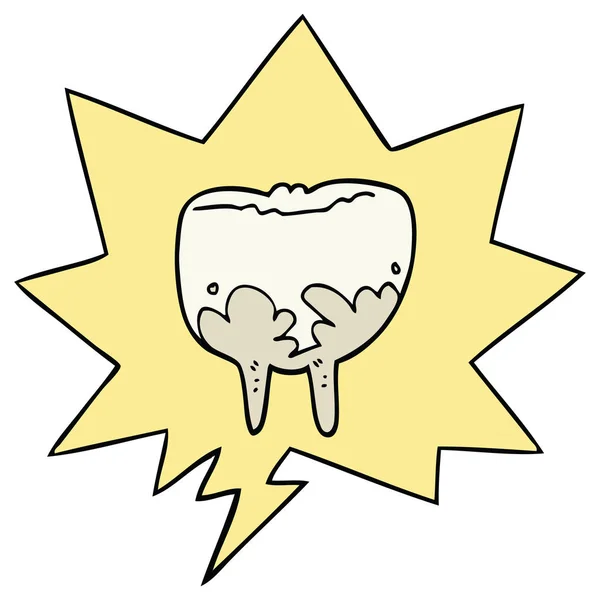 漫画の歯とスピーチバブル — ストックベクタ