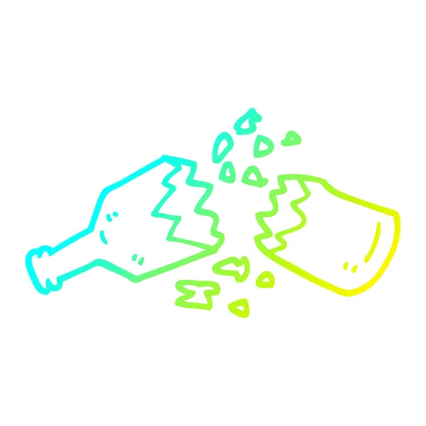Studená přechodová linie kresba kreslená skleněná láhev — Stockový vektor