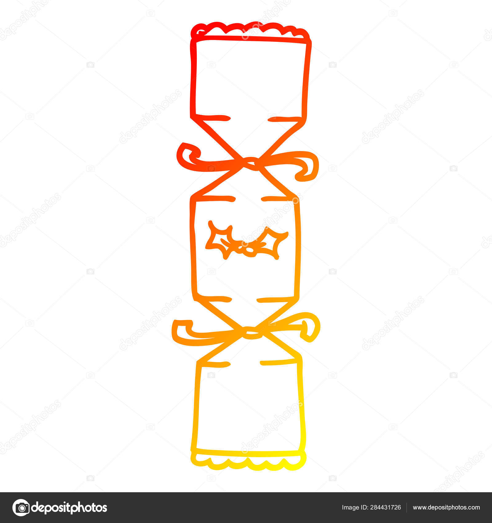 Main Tenant Noel Boite Cadeau Icone Illustration Vectorielle Image Vectorielle Lineartestpilot C 284431726