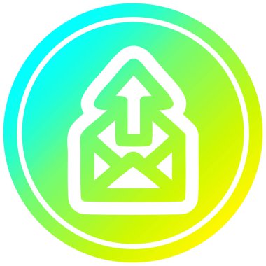 soğuk degrade spektrumda e-posta dairesel göndermek