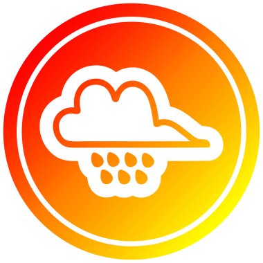 sıcak degrade spektrumda yağmur bulutu dairesel