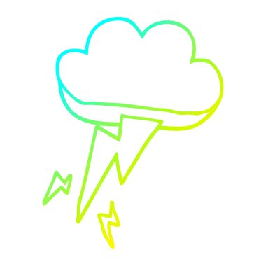 soğuk degrade çizgi çizim karikatür gök gürültüsü ve aydınlatma