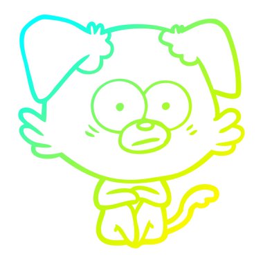 soğuk degrade çizgi çizim sinir köpek karikatür