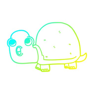 soğuk degrade çizgi çizim karikatür şok kaplumbağa