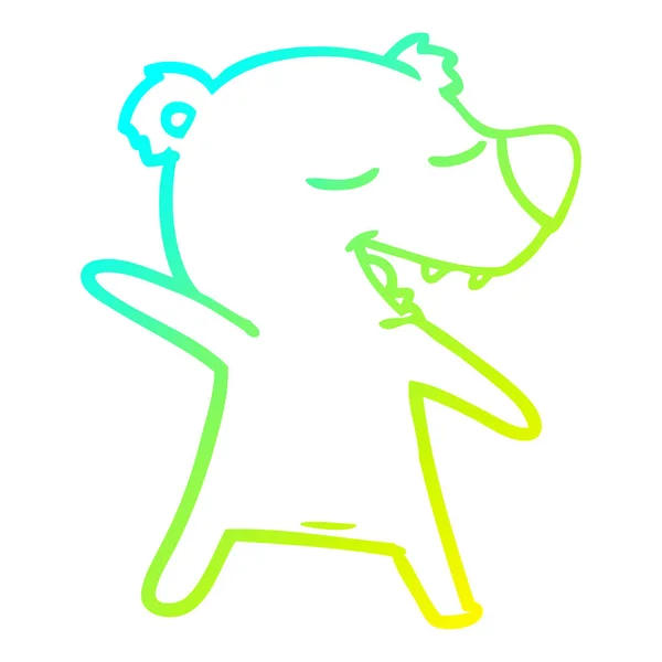 Čára studené přechodové čáry kresba kreslená medvěd — Stockový vektor