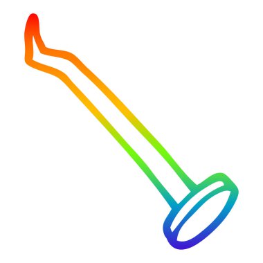 gökkuşağı gradyan çizgi çizim karikatür çivi