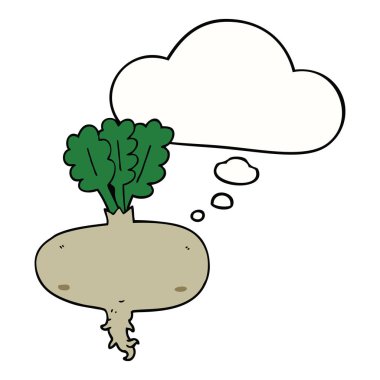 karikatür pancar ve düşünce balonu