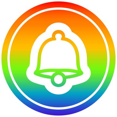 gökkuşağı spektrumlu eski çan dairesel