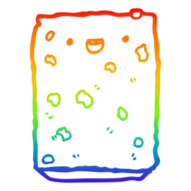 gökkuşağı gradyan çizgi çizim karikatür bisküvi