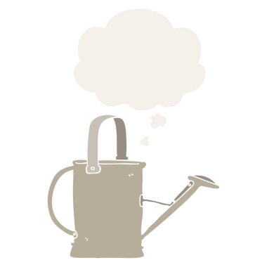 karikatür sulama olabilir ve retro tarzında kabarcık düşünce