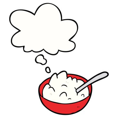 lapa ve düşünce kabarcığı karikatür kase