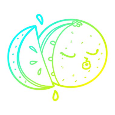 soğuk degrade çizgi çizim karikatür turuncu