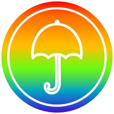 gökkuşağı spektrumunda açık şemsiye dairesel