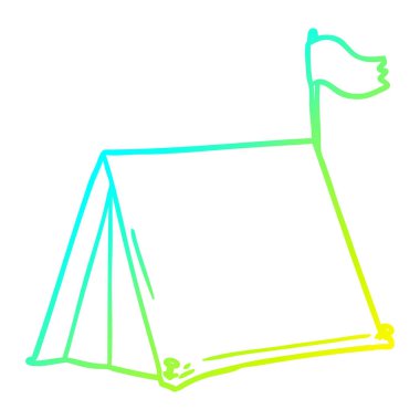 soğuk degrade çizgi çizim karikatür çadır