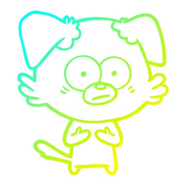 soğuk degrade çizgi çizim sinir köpek karikatür