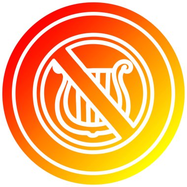 sıcak degrade spektrumda müzik dairesel