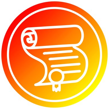 sıcak degrade spektrumda diploma belgesi genelgesi