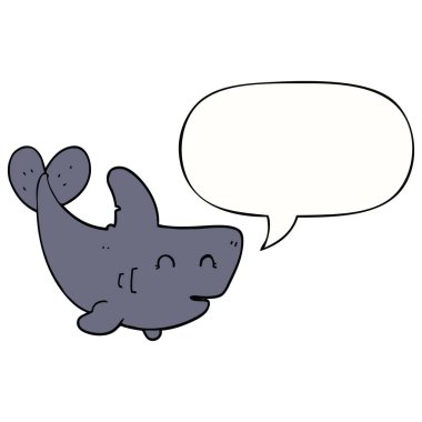 karikatür köpekbalığı ve konuşma balonu
