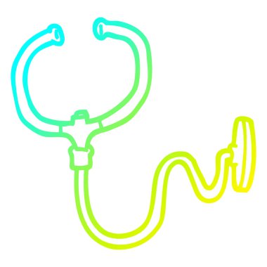 soğuk degrade çizgi çizim karikatür stetoskop