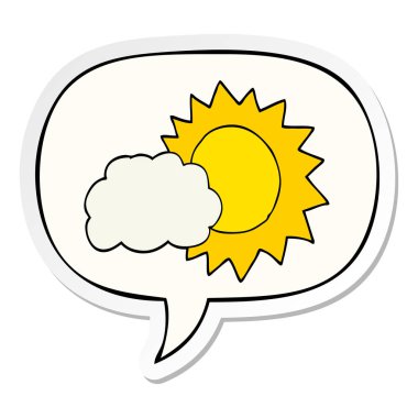 karikatür hava ve konuşma kabarcık etiket