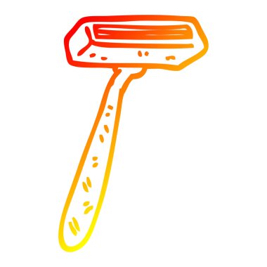 sıcak degrade çizgi çizim karikatür tek kullanımlık jilet