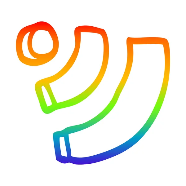 Regenboog gradiënt lijntekening cartoon Wi Fi — Stockvector