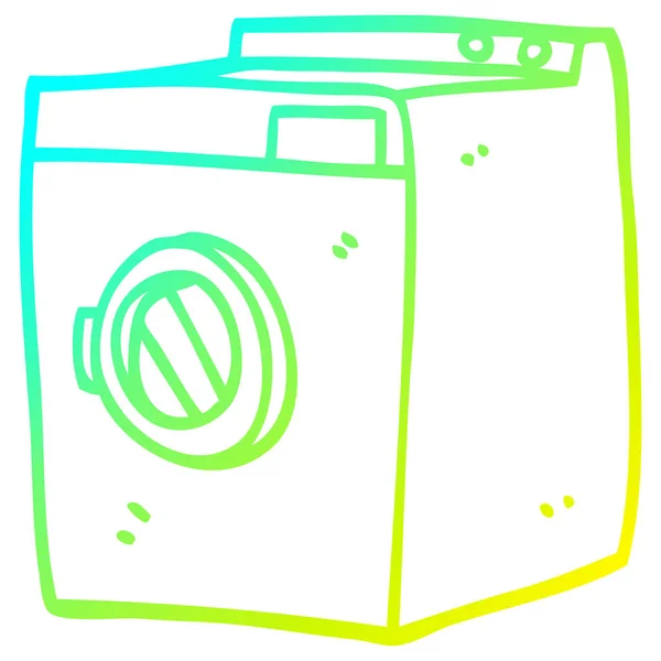 Linha gradiente frio desenho desenho desenhos animados secador de roupa — Vetor de Stock