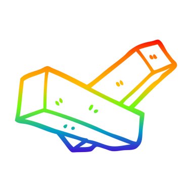 gökkuşağı gradyan çizgi çizim karikatür kızartması