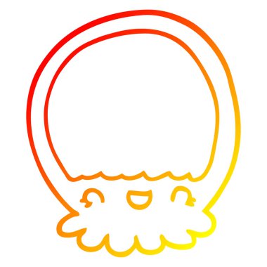 sıcak degrade çizgi çizim karikatür denizanası