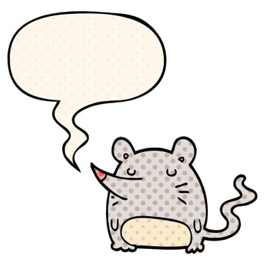 çizgi film faresi ve çizgi roman tarzında konuşma balonu