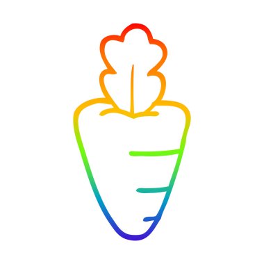 gökkuşağı gradyan çizgi çizim karikatür havuç