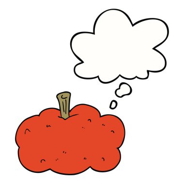 karikatür kabak ve düşünce balonu